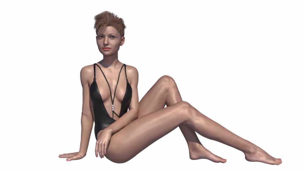 Sketch of a female form using Reality Render